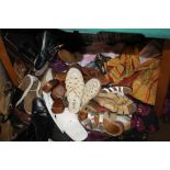 A LARGE QUANTITY OF MAINLY LADIES SHOES - ALL WORN