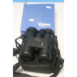 A PAIR OF VIKING NAVILUX 8 X 42 BINOCULARS IN SOFT CARRY BAG AND CARD BOX