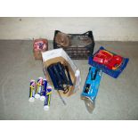 A QUANTITY OF NEW GREASE GUNS, GREASE, TORCHES AND LORRY STRAPS