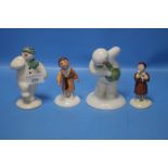 FOUR ROYAL DOULTON "THE SNOWMAN" FIGURES TO INCLUDE TWO OF "JAMES" AND TWO "THE SNOWMAN" (4)