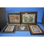 A QUANTITY OF FRAMED AND GLAZED EGYPTIAN STYLE PRINTS (5)