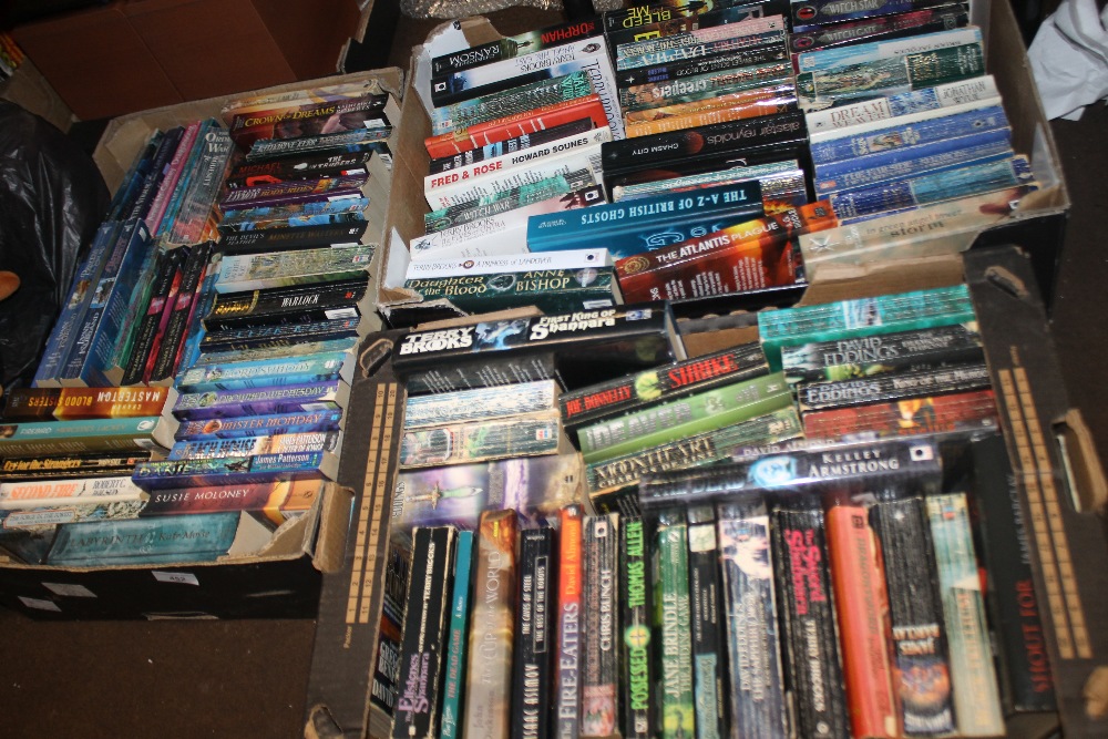 THREE TRAYS OF MAINLY NOVELS