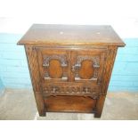 AN OAK POT CUPBOARD