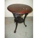 A CAST IRON PUB TABLE