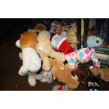 THREE BAGS OF SOFT TOYS