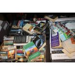 THREE TRAYS OF PAPERBACK NOVELS