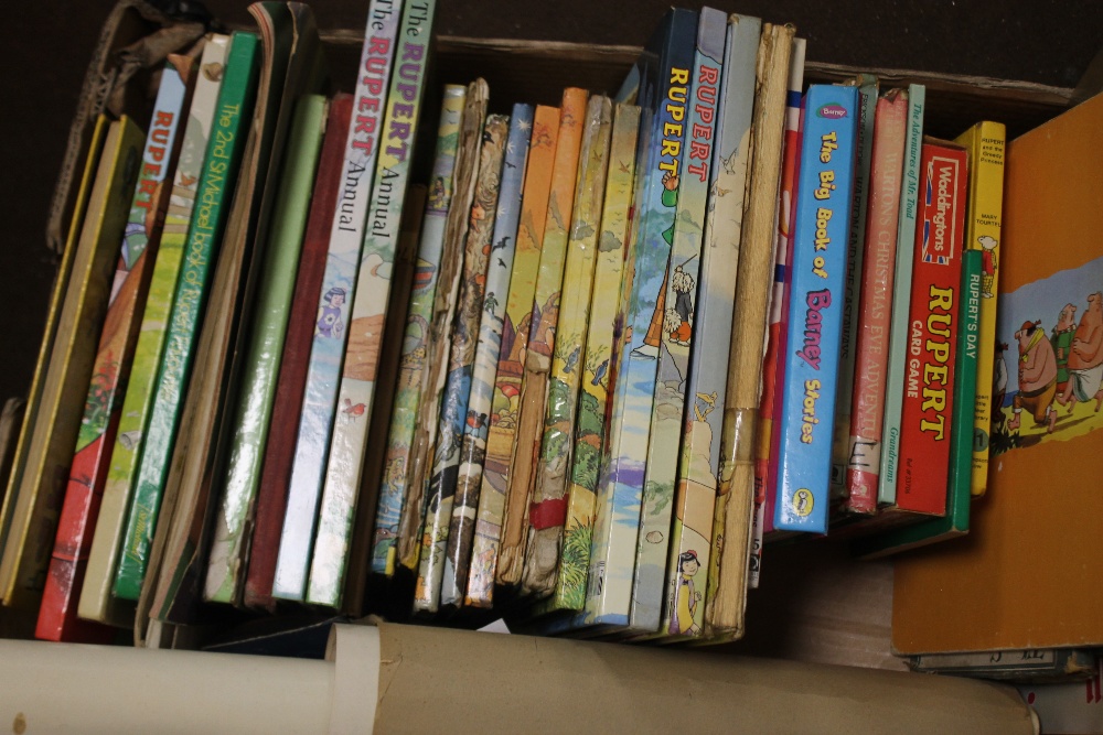 A TRAY OF RUPERT AND OTHER ANNUALS (TRAY NOT INCLUDED)