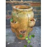 A TERRACOTTA BEEHIVE MULTI PLANTER