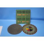 GRAMOGAMES CIRCA 1930, a compendium of games consisting of a printed metal disk