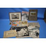 A QUANTITY OF EPHEMERA to include a framed "Big Steamers" print, a "Souvenir of the British Empire