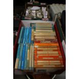 A TRAY OF EARLY PENGUIN AND PELICAN PAPERBACK BOOKS (TRAY NOT INCLUDED)
