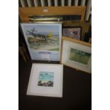 A QUANTITY OF ASSORTED PICTURES, PRINTS AND MIRRORS