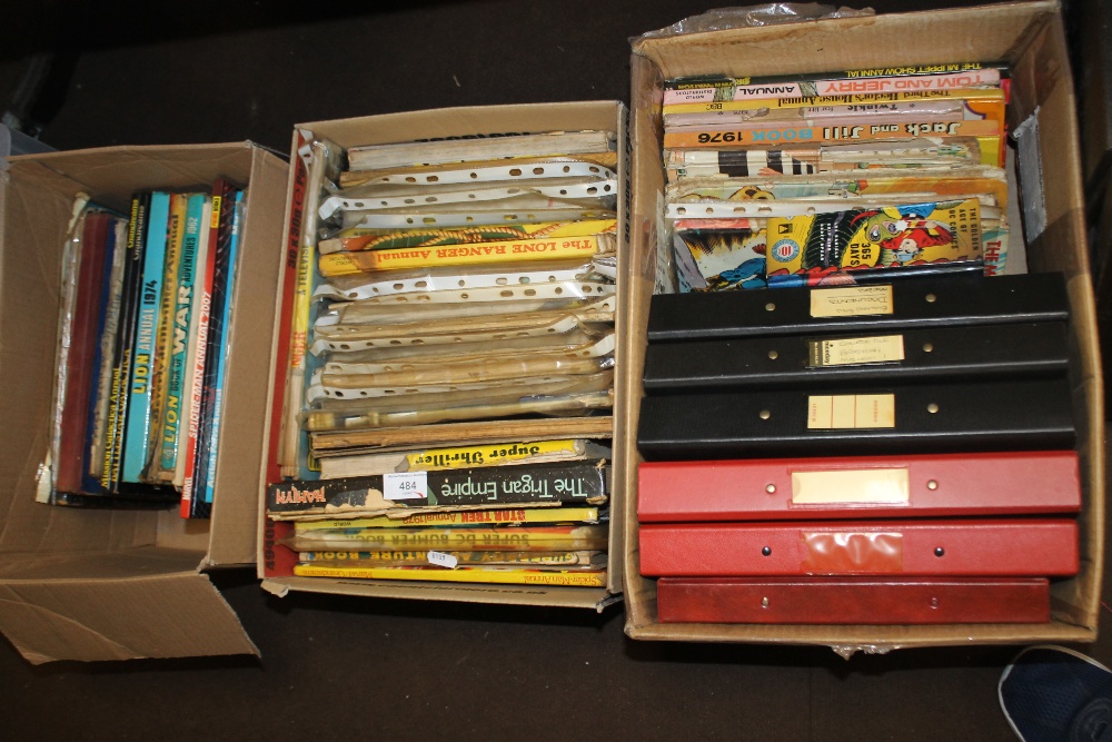 THREE BOXES OF ANNUALS INCLUDING WESTERNS