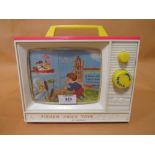 A VINTAGE FISHER-PRICE GIANT SCREEN MUSIC BOX TV A/F