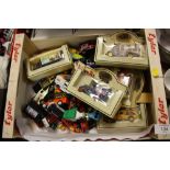 A BOX OF DIE CAST TOY CARS ETC