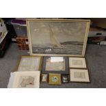 A COLLECTION OF PRINTS AND VINTAGE MAPS ETC.