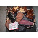 A LARGE QUANTITY OF VINTAGE EMPTY CAMERA CASES