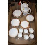 A TRAY OF ROYAL DOULTON SANDON PATTERN COFFEEWARE