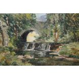 TWO FRAMED IMPRESSIONIST OIL ON BOARD OF WOODED RIVER SCENES BY KEN JOHNSON