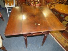 A VICTORIAN MAHOGANY PEMBROKE TABLE