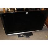 A PANASONIC VIERA 37 INCH FLAT SCREEN TV WITH REMOTE