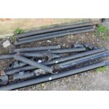 A QUANTITY OF CAST IRON GUTTERING