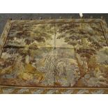 A MODERN AUBUSSON STYLE TAPESTRY WALL HANGING H-145 W-211 CM