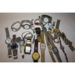 A BAG OF ASSORTED WRISTWATCHES