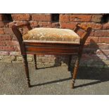 AN EDWARDIAN PIANO STOOL