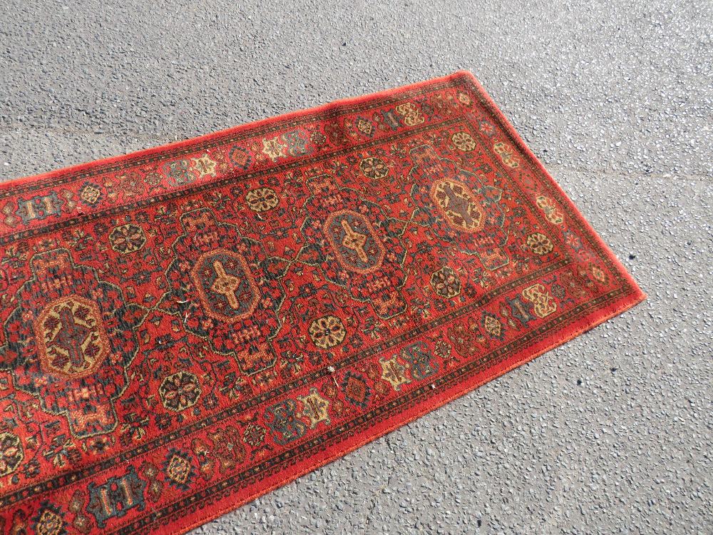 AN EASTERN WOOLLEN KELIM RUNNER RUG L-348 CM W-86 CM - Image 4 of 5