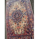 A MODERN PERSIAN WOOLLEN RUNNER RUG 99 X 64 CM