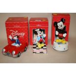 THREE BOXED SCHMID DISNEY CHARACTERS MUSIC BOXES