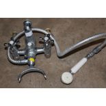 A VINTAGE ARMITAGE SHANKS MIXER TAP WITH SHOWER HOSE