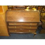 A VINTAGE MAHOGANY BUREAU W-106 CM A/F