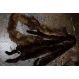 A VINTAGE MULTIPLE PELT MINK STOLE TOGETHER WITH ANOTHER
