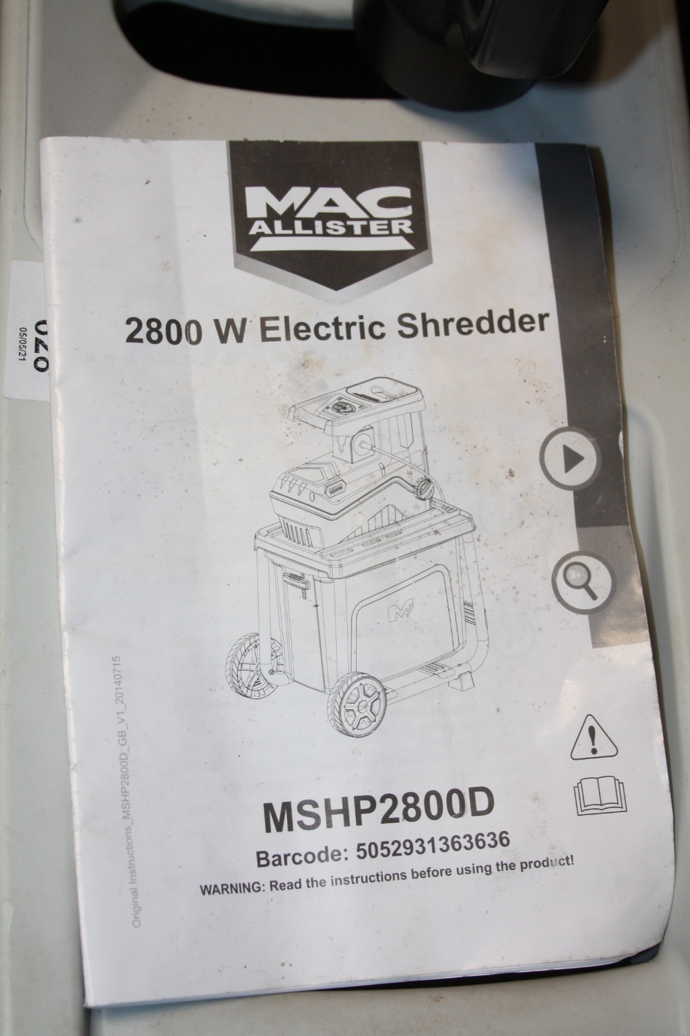 A MACALLISTER 2800 W GARDEN SHREDDER - MSHP2800D - Image 2 of 2