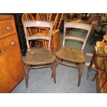 A PAIR OF TRADITIONAL KITCHEN CHAIRS