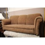 A VINTAGE 'DROP ARM' 3 SEATER SETTEE