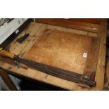 A VINTAGE WOODEN GUILLOTINE