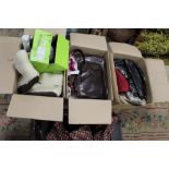 THREE BOXES OF ASSORTED LADIES HANDBAGS