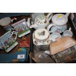 A SADLER THREE PIECE TEA SERVICE TOGETHER WITH SADLER NOVELTY TEA POTS ETC.