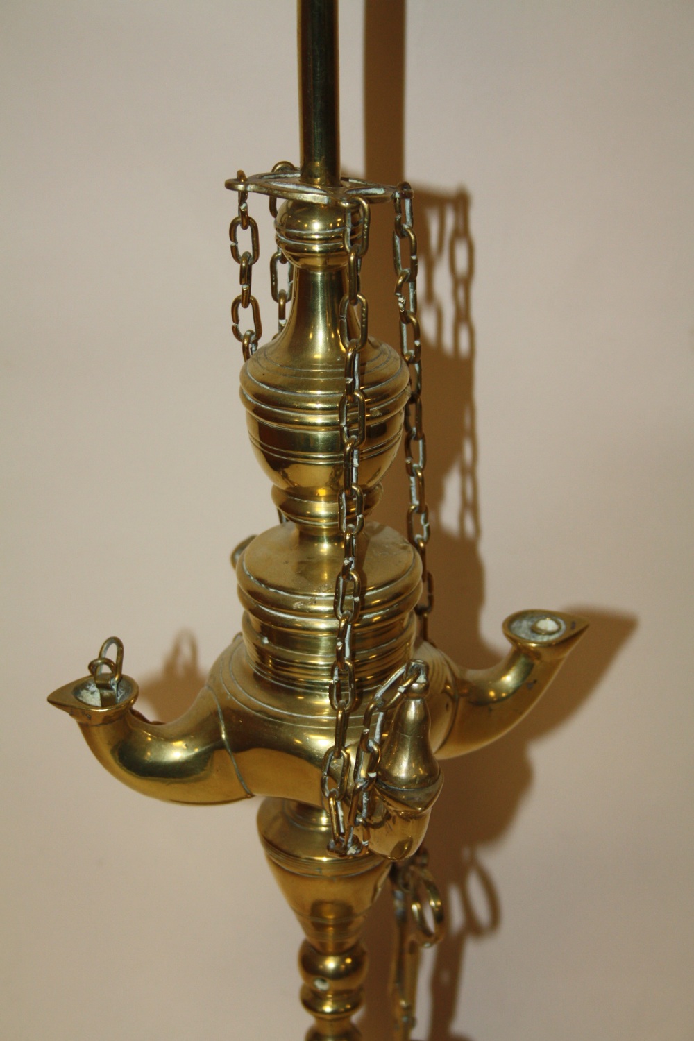 A BRASS SMOKERS COMPANION STAND HEIGHT - 77CM - Image 2 of 2