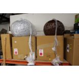 TWO BOXED CIRCULAR CEILING LIGHT FITTINGS TOGETHER WITH TWO BOXED PENDANT LIGHT FITTINGS (4)