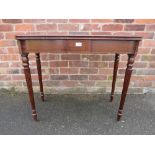 A 19TH CENTURY FOLD-OVER TEA TABLE W-89 CM