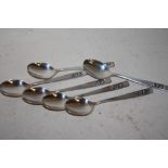 A BOXED SET OF SIX 800 SILVER WILKENS SPOONS