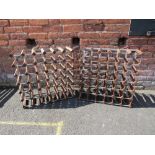 A PAIR OF 36 BOTTLE WINE RACKS