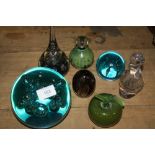 A COLLECTION OF SEVEN STUDIO GLASS PAPERWEIGHTS