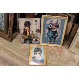 THREE RETRO STYLE FIGURATIVE PRINTS