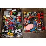 TWO BOXES OF THOMAS THE TANK ENGINE TOYS ETC.