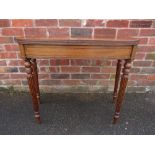 A 19TH CENTURY FOLD-OVER TEA TABLE W-85 CM